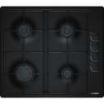 Table de cuisson BOSCH B6B6B80 Table cuisson gaz  4 foyers  L 43   51 cm  Revêtement acier émaillé  Noir